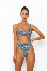 AKUA BOTTOM - BLACK/WHITE SNAKE RIB