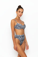 AKUA BOTTOM - BLACK/WHITE SNAKE RIB