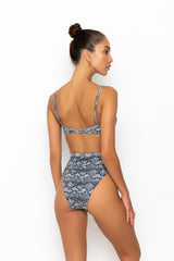 AKUA BOTTOM - BLACK/WHITE SNAKE RIB