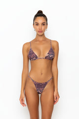 ALANI BOTTOM - BROWN SNAKE RIB