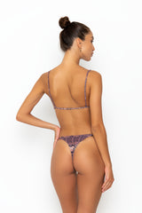 ALANI TOP - BROWN SNAKE RIB