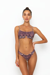 AMEKA BOTTOM - BROWN SNAKE RIB